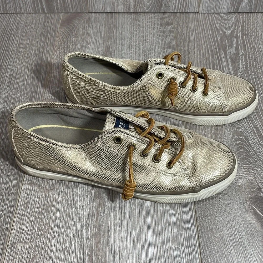 Sperry Top Sider Seacoast Metallic Python Embosse… - image 2
